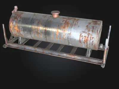 Old Industrial Tank  Relic of a Rusted Age 3D model