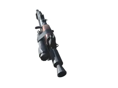 20-AKS-74-gun model 3d game ready model Low-poly 3D model Low-poly 3D model