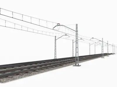 Train Rail 3D model