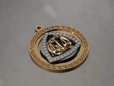 Zodiac 17 horoscope Libra 3D print model