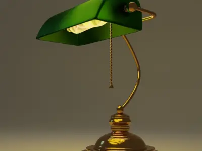 Retro lamp Low-poly 3D model get