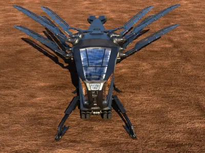 Aircraft helicopter-Atreides Ornithopter DUNE  Low-poly 3D model