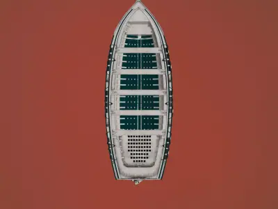 Small Boat 3D Asset  Low-poly 3D model