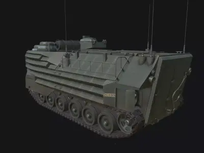 AAVP7A1 Amphibious Tracked Vehicle Low-poly 3D model