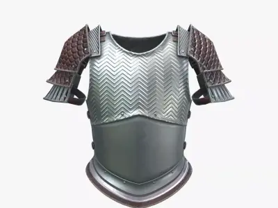 Medieval Metal Armor V02 Low-poly 3D model