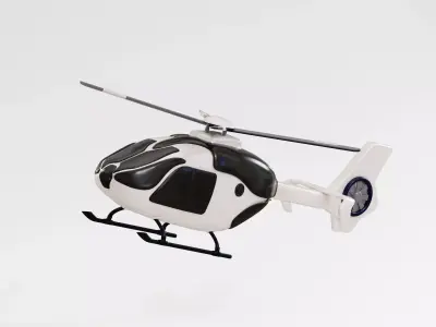 Cartoon Helicopter Low-poly 3D model by crop3dbusiness