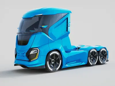 DOSCH 3D - Futuristic Truck Details - Hydrogen 3D model