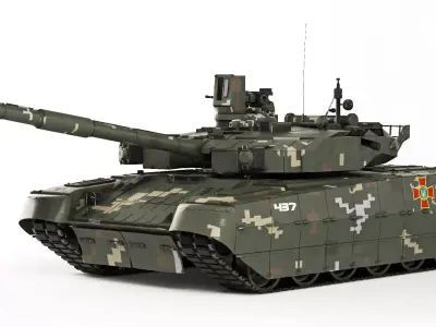 Tank T-84 Oplot-M 2010 3D model