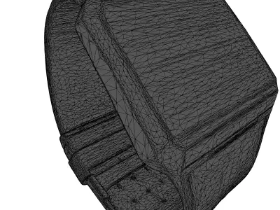 Futuristic Wrist Computer Holographic Display 3D model