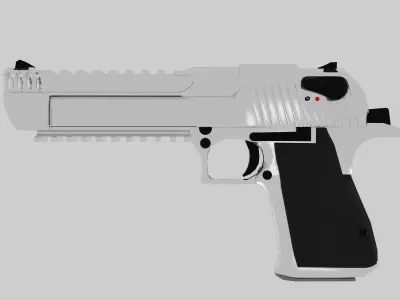 Desert Eagle Low-poly 3D model 5
