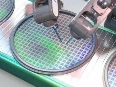 Industrial Robot Semiconductor manufacturing animation 3D model
