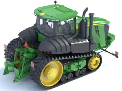 John Tractor 9RT Track Tractor Low-poly 3D model