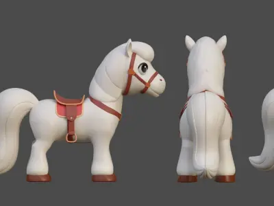 Horse Cartoon 3D model