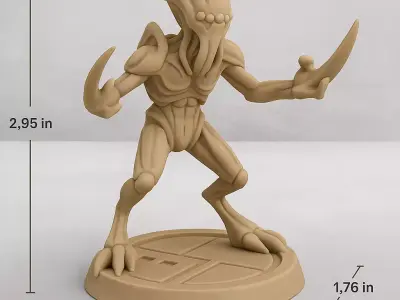 MIND STALKER  Alien Telepathic Assassin STL Pack 3D print model purchase