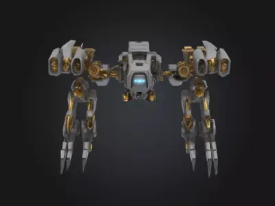Futuristic Robotic Drone FRD-01 Low-poly 3D model
