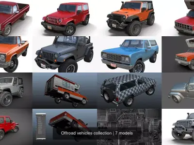 Offroad vehicles collection 3D Model Pack by magicpeople