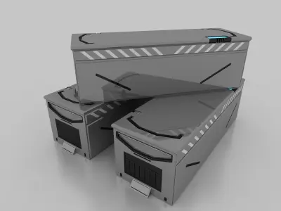 SCI FI CRATE MODEL 3DS MAX 3D model