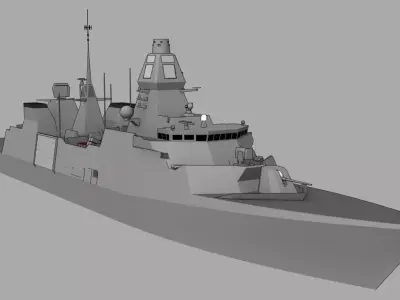 FFG Arrowhead X class Low-poly 3D model