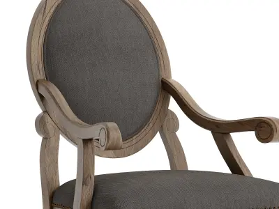 Madison park wood armchair Low-poly 3D model
