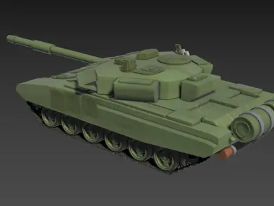 T-90A military tank 3D model
