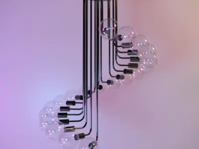 Aluminum ceiling lamps Free 3D model