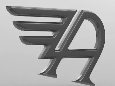 austin logo 3D model by 3dlogoman
