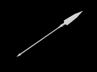Essential Spear Low-poly 3D model