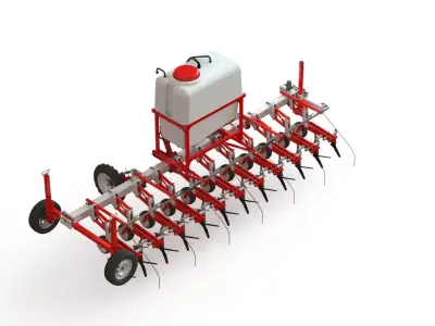 WG 0002 - Inter-row cultivator with liquid fertilizer 400 3D model