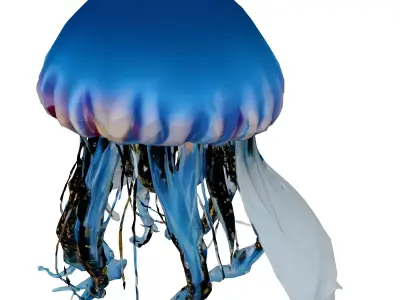 SciFi Robotic Jellyfish 3D Model Low-poly 3D model