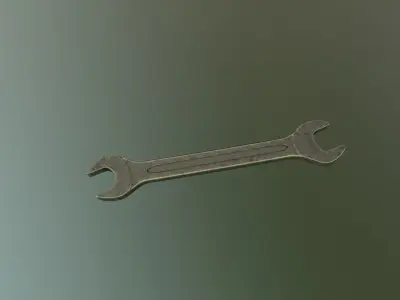 Old wrench Free low-poly 3D model purchase