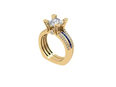 Round Art Deco Ring 3D print model purchase