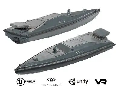 Magura V5 Naval Drone Low-poly 3D model