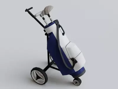 Golf Props Collection Low-poly 3D model