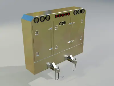Aluminium Enclosed Headache Rack 3D model