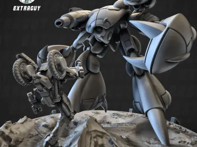 Mecha Crabby Patty Poseable Set 100mm 3D print model