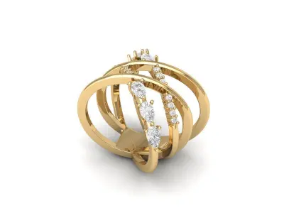 Wedding Ring 3D print model 78