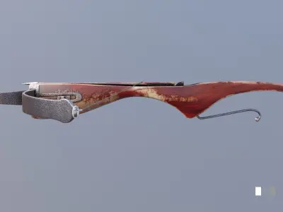 medieval crossbow weapon Low-poly 3D model