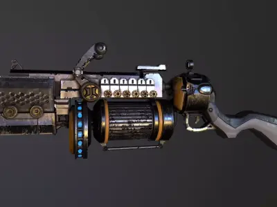 SCI-FI Rifle Low-poly 3D model order