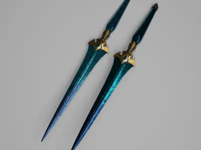 Edge of night Dagger Low-poly 3D model