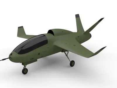 futuristic warfare aircraft 3D model