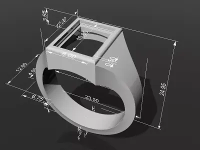 Ring antique 3D model