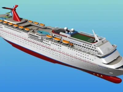CARNIVAL FANTASY cruise ship 3d printable model 3D print model