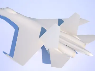Sukhoi Su-27 Flanker Low-poly 3D model