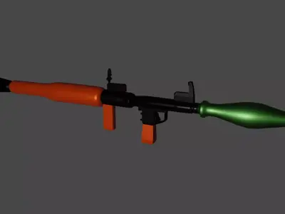 Low-Poly RPG-7 grenade launcher Free low-poly 3D model