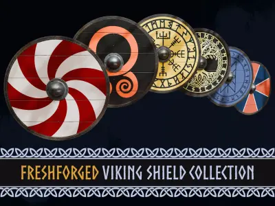 Viking Shield - Fresforged edition 3D Model Pack