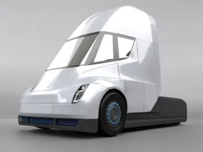 Tesla electric semi truck redesign 3D model