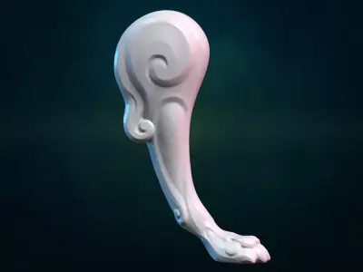 Lion Leg paw 3D print model
