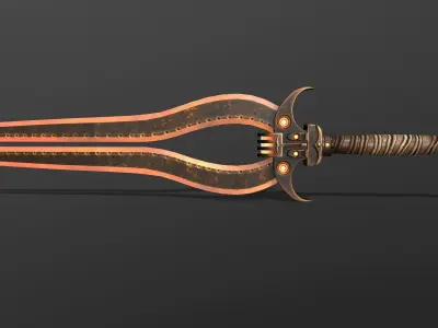 electro sword Free low-poly 3D model