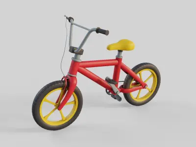 Cartoon Bike 3D model