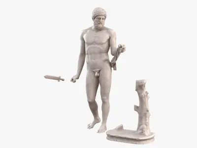 Munich King Roman Sculpture 3D model